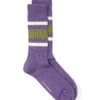 Polperro Socks Albion Mauve/Green -Mizuno Men Clothing Shop FlatOSMA554MillerSockAlbionMauveGreen