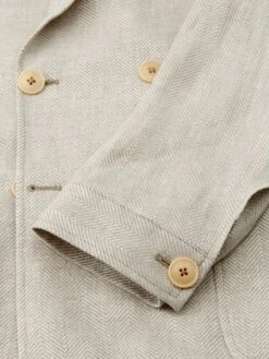 Double-Breasted Jacket Davidson Sand -Mizuno Men Clothing Shop FlatOSMJ289aDoubleBreastedJacketDAV01SANDavidsonSand2