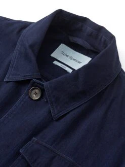 Hythe Jacket Faye Indigo Blue -Mizuno Men Clothing Shop FlatOSMJ362HytheJacketFAY01INBFayeIndigoBlue1