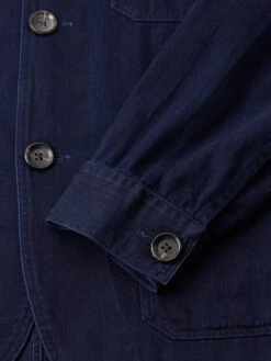 Hythe Jacket Faye Indigo Blue -Mizuno Men Clothing Shop FlatOSMJ362HytheJacketFAY01INBFayeIndigoBlue2