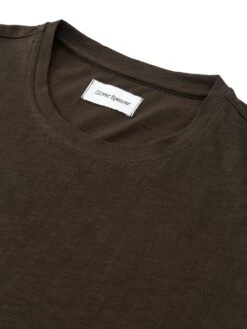 Conduit T-Shirt Hawley Dark Brown -Mizuno Men Clothing Shop FlatOSMK580ConduitTShirtHAW01DABHawleyDarkBrown12