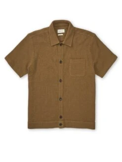 Ashby Short Sleeve Jersey Shirt Barton Tobacco Brown