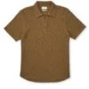 Austell Short Sleeve Polo Shirt Barton Tobacco Brown -Mizuno Men Clothing Shop FlatOSMK741AustellPoloShirtBAR01TOBBartonTobaccoBrown