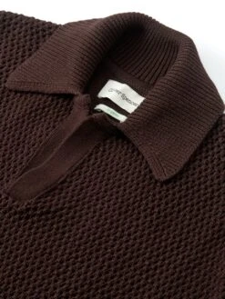 Short Sleeve Penhale Polo Shirt Tamar Brown -Mizuno Men Clothing Shop FlatOSMK747ShortSleevePoloShirtTAM01BROTamarBrown1