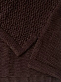 Short Sleeve Mawes Knitted Shirt Tamar Brown -Mizuno Men Clothing Shop FlatOSMK748ShortSleeveMawesShirtTAM01BROTamarBrown2