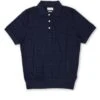 Glendale Polo Shirt Dornie Navy -Mizuno Men Clothing Shop FlatOSMK753GlendalePoloShirtDOR01NAVDornieNavy