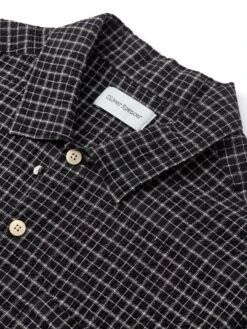 Riviera Short Sleeve Shirt Priory Black -Mizuno Men Clothing Shop FlatOSMS102RivieraShortSleeveShirtPRI01BLKPrioryBlack1