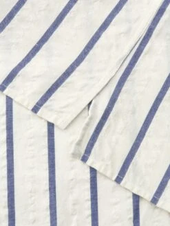 Riviera Short Sleeve Shirt Rickman White/Blue -Mizuno Men Clothing Shop FlatOSMS102RivieraShortSleeveShirtRIC01WHBRickmanWhiteBlue2