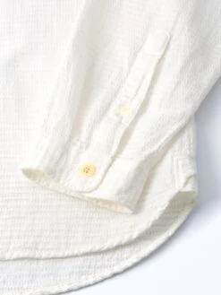 Grandad Shirt Haston Cream -Mizuno Men Clothing Shop FlatOSMS126GrandadShirtHAS01CREHastonCream2