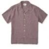 Havana Short Sleeve Shirt Coney Mauve -Mizuno Men Clothing Shop FlatOSMS156eHavanaShortSleeveShirtCON01MAUConeyMauve3
