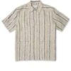 Cuban Short Sleeve Shirt Loughlin Sand -Mizuno Men Clothing Shop FlatOSMS173CubanShortSleeveShirtLOU01SANLoughlinSand