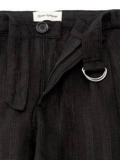 Belted Trousers Arnold Black -Mizuno Men Clothing Shop FlatOSMT66aBeltedTrousersARN01BLKArnoldBlack2