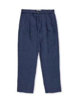 Navy Dubrow Theobald Suit -Mizuno Men Clothing Shop FlatOSMT66aBeltedTrousersDUB01NAVDubrowNavy