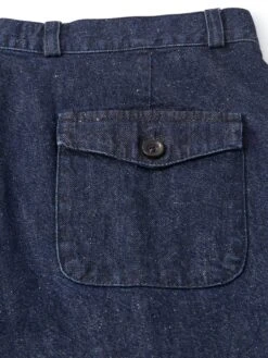 Morton Pleated Trousers Burnham Denim Indigo Blue -Mizuno Men Clothing Shop FlatOSMT68MortonTrousersBUR01INBBurnhamIndigoBlue3
