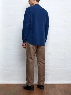 Grandad Shirt Kildale Indigo Rinse -Mizuno Men Clothing Shop GRANDADSHIRTKILDALEINDIGORINSE11