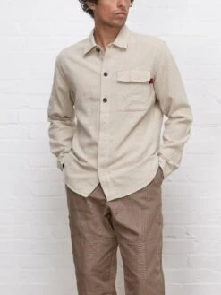 Oliver Spencer X Niwaki Haru Gardening Overshirt Bruton Beige -Mizuno Men Clothing Shop HARUOVERSHIRTBRUTONBEIGEcopy