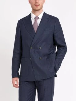 Navy Dillard Double-Breasted Suit -Mizuno Men Clothing Shop ModelOSMJ289aDoubleBreastedJacketDIL01NAVDillardNavy6copy 36be197e 4197 4d9b a3a0 fa25ec71b122