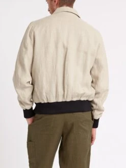 Linfield Bomber Jacket Coney Sand 13 Linfield Bomber Jacket Coney Sand -Mizuno Men Clothing Shop ModelOSMJ3325cLinfieldBomberJacketCON01SANConeySand12copy Softness