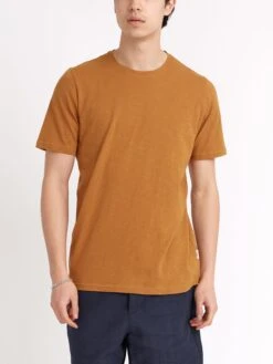 Conduit T-Shirt Hawley Ochre -Mizuno Men Clothing Shop ModelOSMK580ConduitTShirtHAW01OCHHawleyOchre7copy