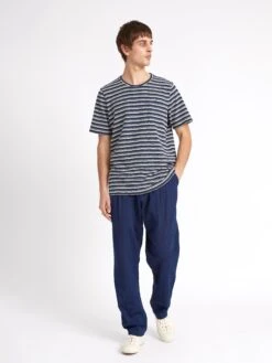 Oli's T-Shirt Braemar Navy -Mizuno Men Clothing Shop ModelOSMK603OlisTShirtBRA01NAVBraemarNavy8 Softness