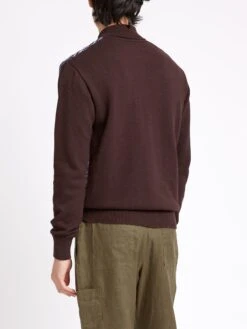 Roxwell Knitted Jacket Riverton Brown -Mizuno Men Clothing Shop ModelOSMK619aRoxwellKnittedJacketRIV01BRORivertonBrown8copy Softness