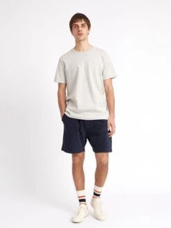 Heavy T-Shirt Tavistock Grey -Mizuno Men Clothing Shop ModelOSMK724HeavyTShirtTAV01GRYTavistockGrey4 Softness