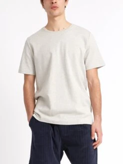 Heavy T-Shirt Tavistock Grey -Mizuno Men Clothing Shop ModelOSMK724HeavyTShirtTAV01GRYTavistockGrey4copy Softness