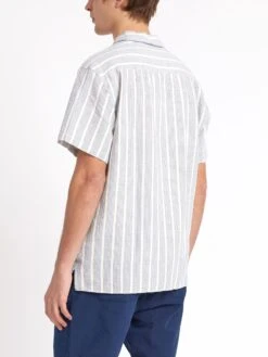 Riviera Short Sleeve Shirt Barlow Blue -Mizuno Men Clothing Shop ModelOSMS102RivieraShortSleeveShirtBAR01BLUBarlowBlue1copy Softness