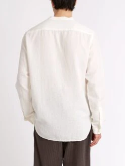 Grandad Shirt Haston Cream -Mizuno Men Clothing Shop ModelOSMS126GrandadShirtHAS01CREHastonCream8copy