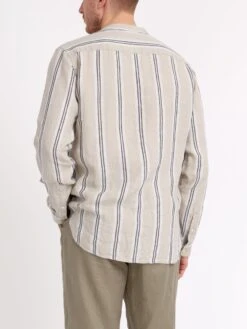 Grandad Shirt Loughlin Sand -Mizuno Men Clothing Shop ModelOSMS126GrandadShirtLOU01SANLoughlinSand9copy