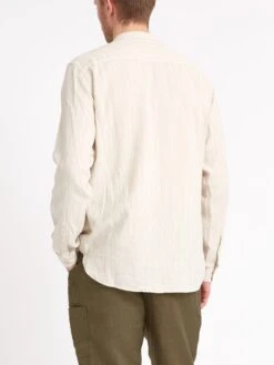 Grandad Shirt Randal Cream -Mizuno Men Clothing Shop ModelOSMS126GrandadShirtRAN01CRERandalCream13copy Softness