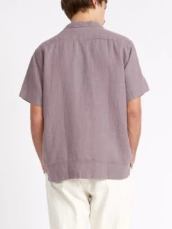 Havana Short Sleeve Shirt Coney Mauve -Mizuno Men Clothing Shop ModelOSMS156eHavanaShortSleeveShirtCON01MAUConeyMauve2copy Softness