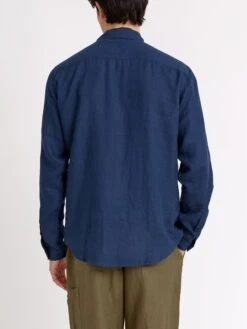 Treviscoe Shirt Coney Navy -Mizuno Men Clothing Shop ModelOSMS171aTreviscoeShirtCON01NAVConeyNavy41copy