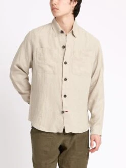 Treviscoe Shirt Coney Sand -Mizuno Men Clothing Shop ModelOSMS171aTreviscoeShirtCON01SANConeySand2copy Softness