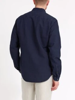 Treviscoe Shirt Waterford Indigo -Mizuno Men Clothing Shop ModelOSMS171aTreviscoeShirtWAT01INDWaterfordIndigo7copy