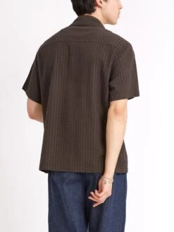 Short Sleeve Safari Shirt Sampson Brown -Mizuno Men Clothing Shop ModelOSMS180ShortSleeveSafariShirtSAM01BROSampsonBrown15copy