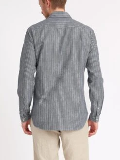 New York Special Shirt Lea Navy -Mizuno Men Clothing Shop ModelOSMS200dNewYorkSpecialShirtLEA01NAVLeaNavy4copy Softness