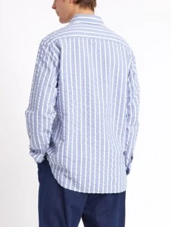 New York Special Shirt Pool Blue 13 New York Special Shirt Pool Blue -Mizuno Men Clothing Shop ModelOSMS200dNewYorkSpecialShirtPOO01BLUPoolBlue12copy Softness