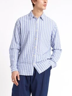 New York Special Shirt Pool Blue 12 New York Special Shirt Pool Blue -Mizuno Men Clothing Shop ModelOSMS200dNewYorkSpecialShirtPOO01BLUPoolBlue8copy Softness