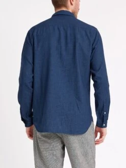 Eton Collar Shirt Lawes Navy -Mizuno Men Clothing Shop ModelOSMS69bEtonCollarShirtLAW01NAVLawesNavy8copy Softness