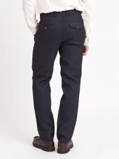 Fishtail Trousers Morva Navy -Mizuno Men Clothing Shop ModelOSMT20dFishtailTrousersMOR01NAVMorvaNavy4copy Softness