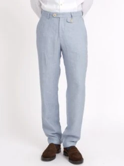 Fishtail Trousers Drescher Blue -Mizuno Men Clothing Shop ModelOSMT20eFishtailTrouserDRE01BLUDrescherBluecopy