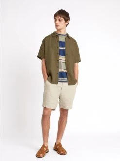 Osborne Drawstring Shorts Coney Sand -Mizuno Men Clothing Shop ModelOSMT64DrawstringShortsCON01SANConeySand Softness