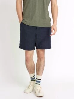 Osborne Drawstring Shorts Dillard Navy -Mizuno Men Clothing Shop ModelOSMT64OsborneShortsDIL01NAVDillardNavy4copy