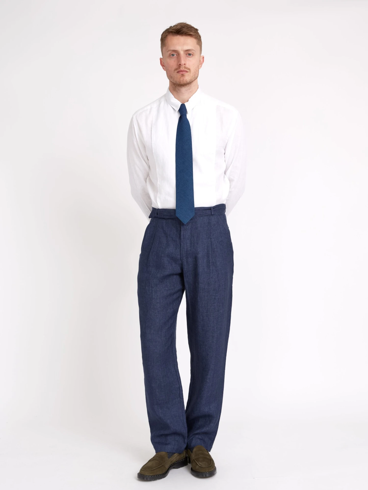 Belted Trousers Dubrow Navy 4 Belted Trousers Dubrow Navy - Image 2