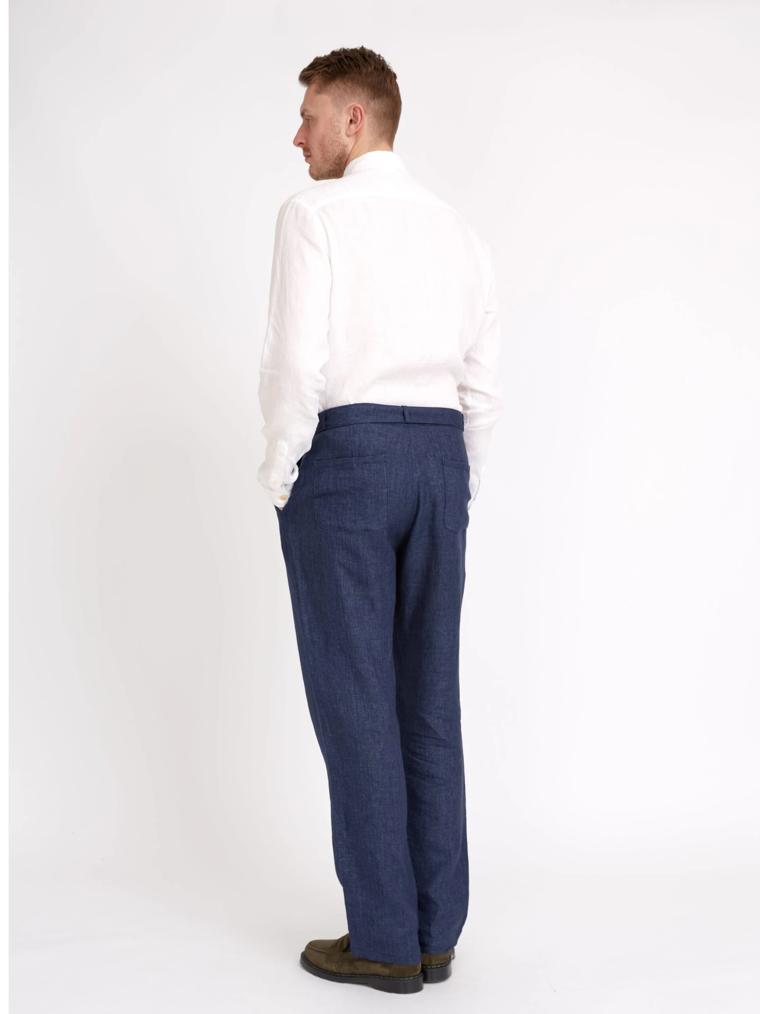 Belted Trousers Dubrow Navy 5 Belted Trousers Dubrow Navy - Image 3