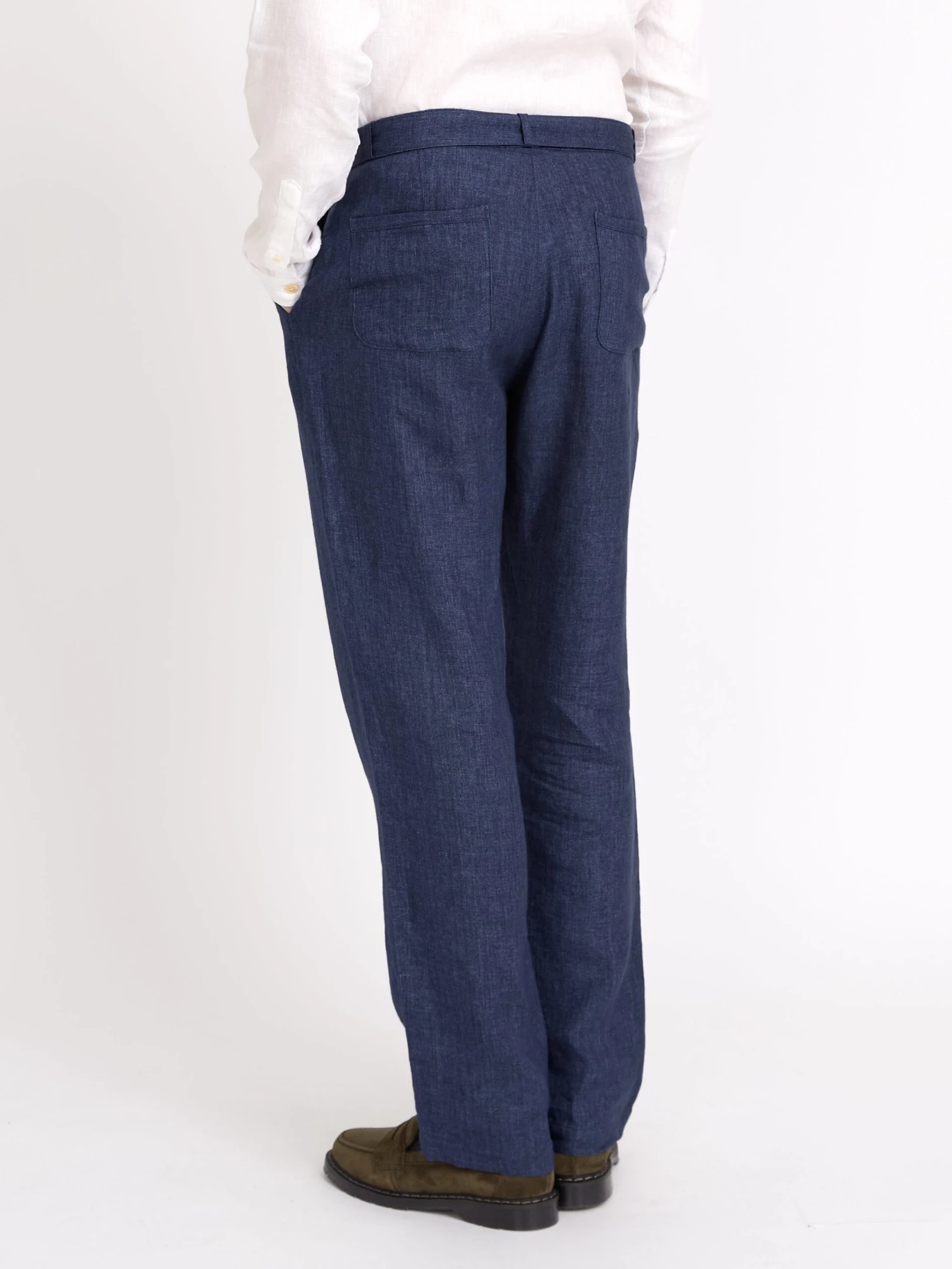 Belted Trousers Dubrow Navy 10 Belted Trousers Dubrow Navy - Image 8