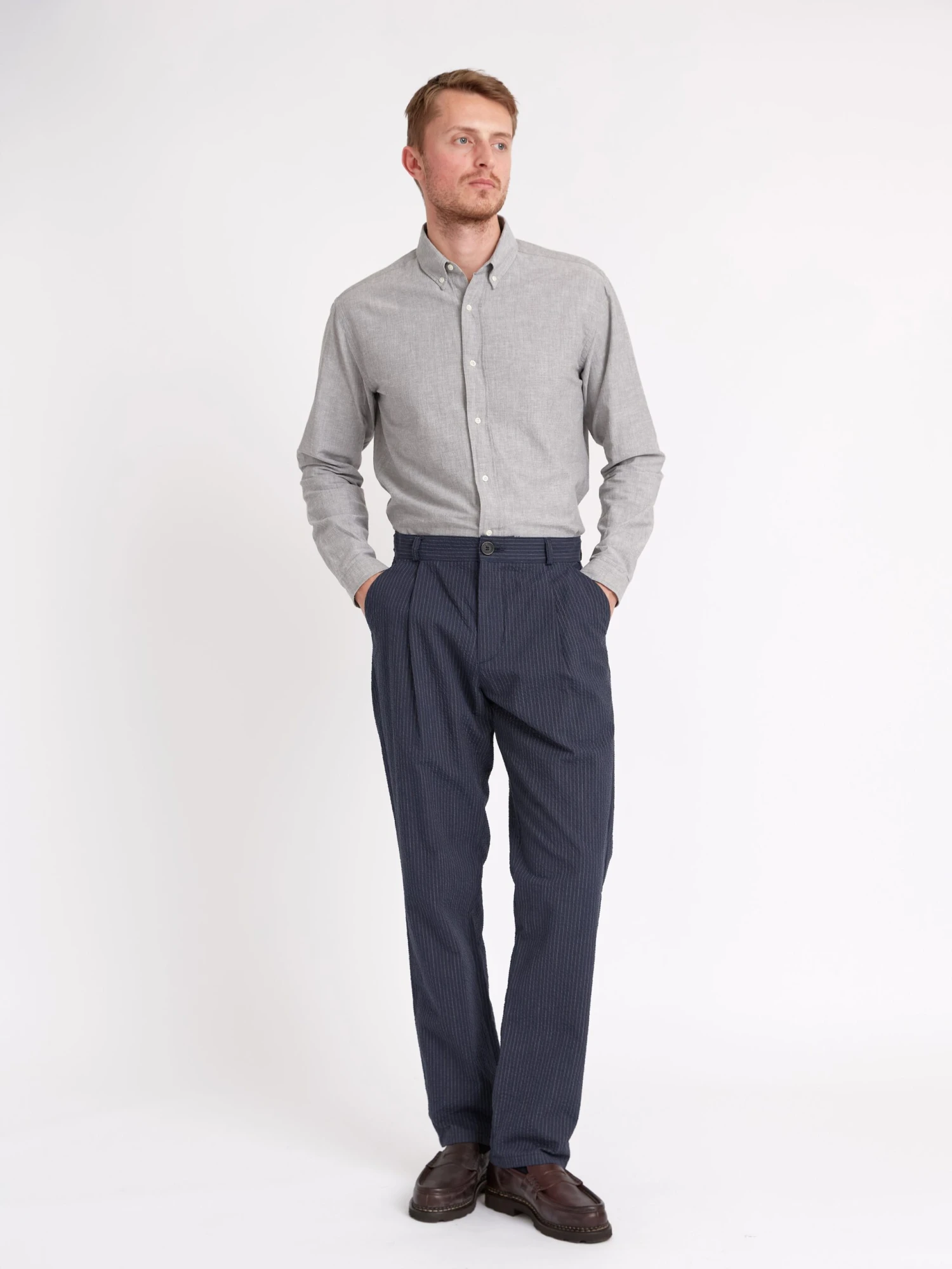 Morton Pleated Trousers Granville Navy 4 Morton Pleated Trousers Granville Navy - Image 2