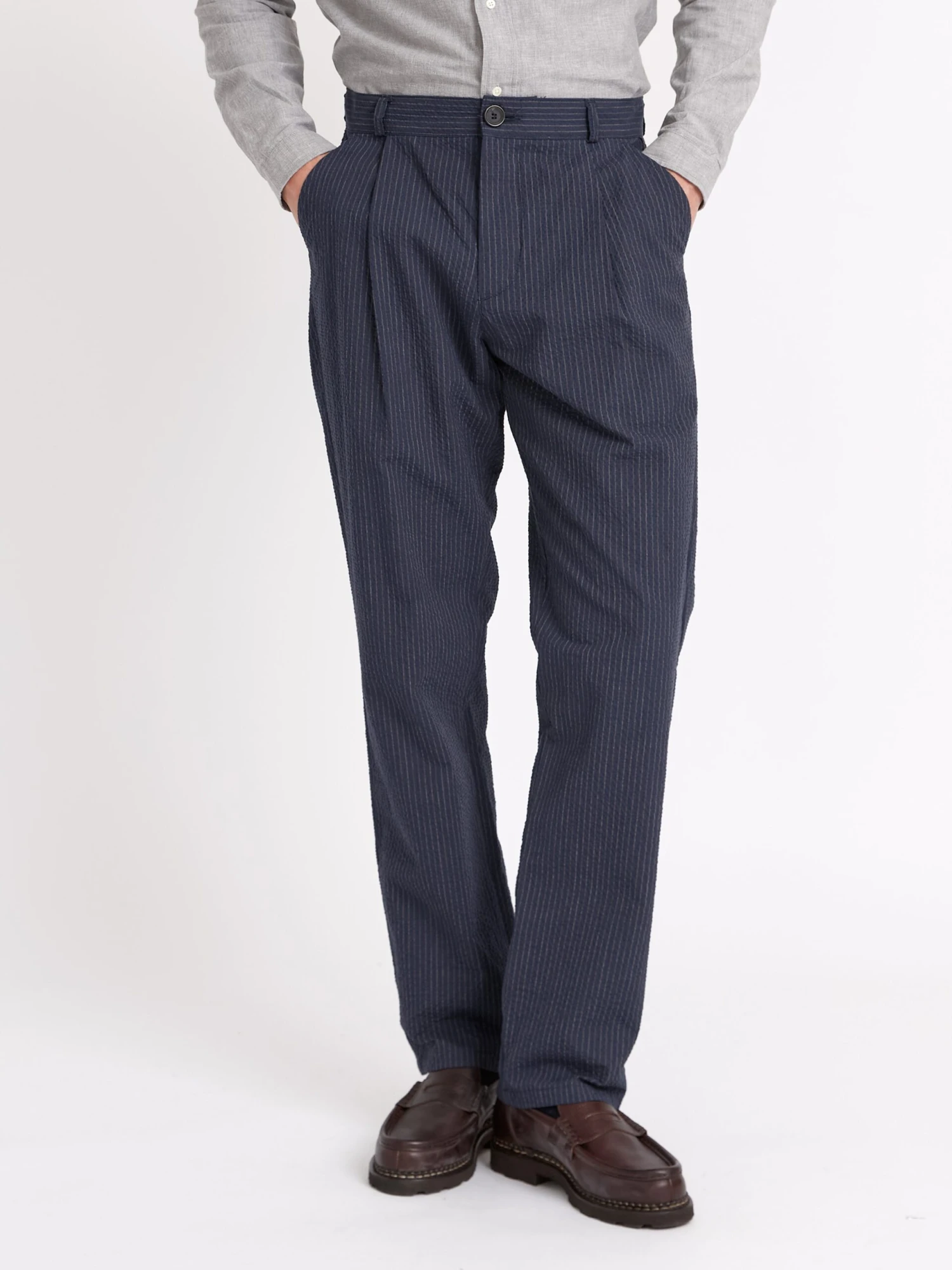 Morton Pleated Trousers Granville Navy 9 Morton Pleated Trousers Granville Navy - Image 7