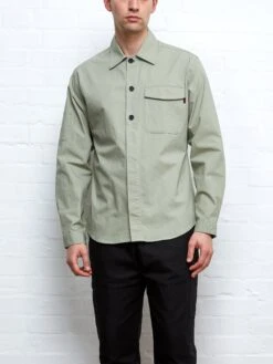 Oliver Spencer X Niwaki Haru Gardening Overshirt Hyde Green -Mizuno Men Clothing Shop NIWAKIGREENOVERSHIRTcopy